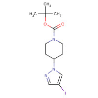 877399-73-0 1-Piperidinecarboxylic  acid, 4-(4-iodo-1H-pyrazol-1-yl)-, 1,1-dimethylethyl  ester chemical structure