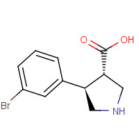 1047651-74-0 (3S,4R)-4-(3-BROMOPHENYL)PYRROLIDINE-3-CARBOXYLIC ACID chemical structure
