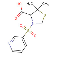 737799-50-7 (R)-5,5-dimethyl-3-(pyridin-3-ylsulfonyl)thiazolidine-4-carboxylic acid chemical structure