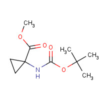 66494-26-6 methyl 1-(tert-butoxycarbonylamino)cyclopropanecarboxylate chemical structure