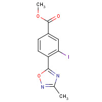 1131614-54-4 methyl 3-iodo-4-(3-methyl-1,2,4-oxadiazol-5-yl)benzoate chemical structure