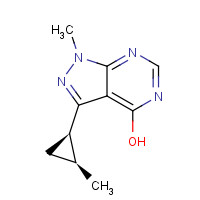 1184917-05-2 1-methyl-3-((1R,2S)-2-methylcyclopropyl)-1H-pyrazolo[3,4-d]pyrimidin-4-ol chemical structure