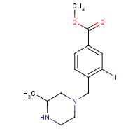 1131614-99-7 methyl 3-iodo-4-((3-methylpiperazin-1-yl)methyl)benzoate chemical structure