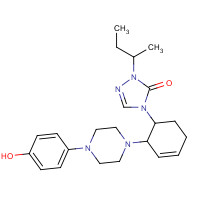 106461-41-0 2,4-DIHYDRO-4-[(4-(4-HYDROXYPHENYL)-1-PIPERAZINYL)PHENYL]-2-(1-METHYLPROPYL)-3H-1,2,4-TRIAZOLE-3-ONE chemical structure