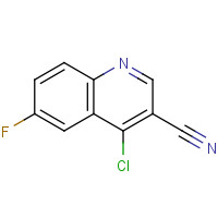 886362-73-8 4-CHLORO-6-FLUORO-QUINOLINE-3-CARBONITRILE chemical structure