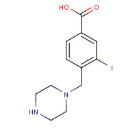 1131614-69-1 3-iodo-4-(piperazin-1-ylmethyl)benzoic acid chemical structure