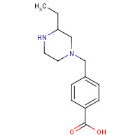 1131622-39-3 1-(4-carboxyphenyl methyl)-3-ethyl-piperazine chemical structure