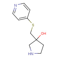 1184913-77-6 3-((pyridin-4-ylthio)methyl)pyrrolidin-3-ol chemical structure
