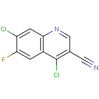 886362-74-9 4,7-DICHLORO-6-FLUORO-QUINOLINE-3-CARBONITRILE chemical structure
