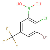 957120-85-3 3-Bromo-2-chloro-5-(trifluoromethyl)phenylboronic acid chemical structure