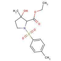 3284-52-4 ethyl 3-hydroxy-3-methyl-1-tosylpyrrolidine-2-carboxylate chemical structure