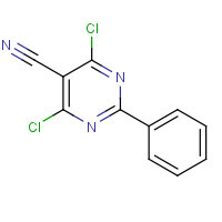 35258-58-3 4,6-dichloro-2-phenylpyrimidine-5-carbonitrile chemical structure