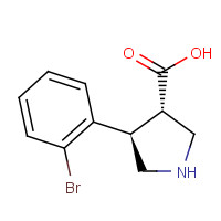 1047651-83-1 (3S,4R)-4-(2-BROMOPHENYL)PYRROLIDINE-3-CARBOXYLIC ACID chemical structure