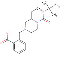 1131622-99-5 1-(2-carboxyphenylmethyl)-3-ethyl-4-Boc piperazine chemical structure