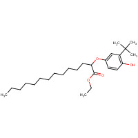 31994-60-2 Ethyl 2-(3-tert-butyl-4-hydroxyphenoxy)tetradecanoate chemical structure