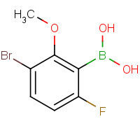 957120-30-8 3-Bromo-6-fluoro-2-methoxyphenylboronic acid chemical structure