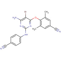 269055-15-4 4-[[6-amino-5-bromo-2-[(4-cyanophenyl)amino]-4-pyrimidinyl]oxy]-3,5 –dimethylbenzonitrile chemical structure