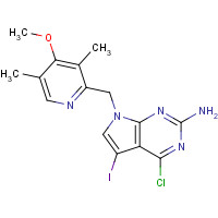911397-54-1 4-Chloro-5-iodo-7-(4-methoxy-3,5-dimethylpyridin-2-ylmethyl)-7H-pyrrolo[2,3-d]pyrimidin-2-ylamine chemical structure