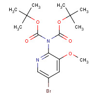 1111638-72-2 5-Bromo-2-(bis(tert-butoxycarbonyl)amino)-3-methoxypyridine chemical structure