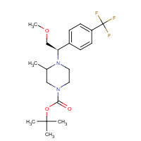 306298-24-8 (S)-tert-butyl 4-((R)-2-methoxy-1-(4-(trifluoromethyl)phenyl)ethyl)-3-methylpiperazine-1-carboxylate chemical structure