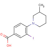 1131614-60-2 3-iodo-4-(3-methylpiperidin-1-yl)benzoic acid chemical structure