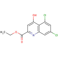 157848-08-3 5,7-DICHLORO-4-HYDROXY-QUINOLINE-2-CARBOXYLIC ACID ETHYL ESTER chemical structure