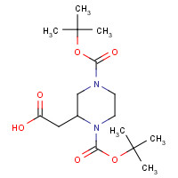 368442-00-6 1,4-DI-BOC-2-PIPERAZINEACETIC ACID chemical structure
