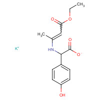 57938-86-0 Potassium (R)-((3-ethoxy-1-methyl-3-oxoprop-1-enyl)amino)(4-hydroxyphenyl)acetate chemical structure