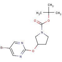 914347-79-8 3-(5-BROMOPYRIMIDIN-2-YLOXY)PYRROLIDINE-1-CARBOXYLIC ACID TERT-BUTYL ESTER chemical structure