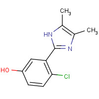 1184919-44-5 4-chloro-3-(4,5-dimethyl-1H-imidazol-2-yl)phenol chemical structure