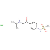 5576-49-8 4-(2-ISOPROPYLAMINOACETYL)PHENYL METHANESULFONAMIDE HYDROCHLORIDE chemical structure