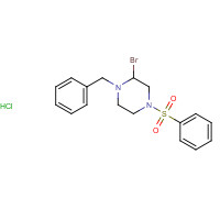 864759-62-6 1-BENZYL-4-(2-BROMO-BENZENESULFONYL)-PIPERAZINE HYDROCHLORIDE chemical structure