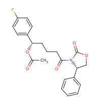 433953-58-3 2-Oxazolidinone,3-[(5S)-5-(acetyloxy)-5-(4-fluorophenyl)-1-oxopentyl]-4-phenyl-,(4S)- chemical structure
