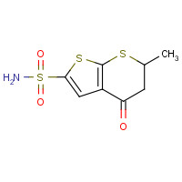 120279-88-1 6-Methyl-4-oxo-5,6-dihydro-4H-thieno[2,3-b]thiopyran-2-sulfonamide chemical structure