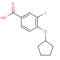 1131614-30-6 4-(cyclopentyloxy)-3-iodobenzoic acid chemical structure