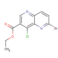 1083181-13-8 Ethyl 6-bromo-4-chloro-1,5-naphthyridine-3-carboxylate chemical structure