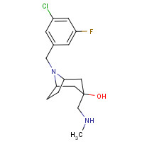 1222541-20-9 8-(3-chloro-5-fluorobenzyl)-3-((methylamino)methyl)-8-aza-bicyclo[3.2.1]octan-3-ol chemical structure