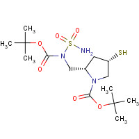 148017-44-1 (2s,4s)-1-t-butoxycarbonyl-2-(N-T-butoxycarbonyl-N-sulfamoylamino)methyl-4-mercapto-pyrrolidine chemical structure