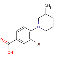 1131622-53-1 3-bromo-4-(3-methylpiperidin-1-yl)benzoic acid chemical structure