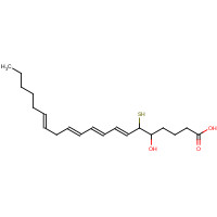 125467-37-0 5-hydroxy-6-mercapto-7,9,11,14-eicosatetraenoic acid chemical structure