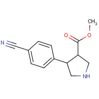 885270-63-3 4-(4-CYANO-PHENYL)-PYRROLIDINE-3-CARBOXYLIC ACID METHYL ESTER chemical structure