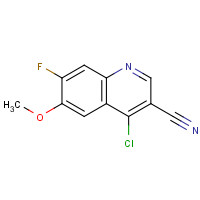622369-40-8 4-CHLORO-7-FLUORO-6-METHOXY-QUINOLINE-3-CARBONITRILE chemical structure