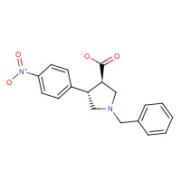154205-80-8 Trans-1-benzyl-4-(4-nitrophenyl)pyrrolidine-3-carboxylic acid chemical structure