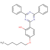 147315-50-2 2-(4,6-Diphenyl-1,3,5-triazin-2-yl)-5-[(hexyl)oxy]-phenol chemical structure