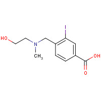 1131622-46-2 4-(((2-hydroxyethyl)(methyl)amino)methyl)-3-iodobenzoic acid chemical structure