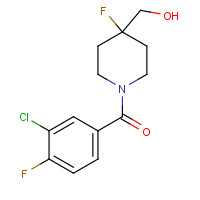 208111-36-8 (3-Chloro-4-fluorophenyl)[4-fluoro-4-(hydroxymethyl)-1-piperidinyl]methanone chemical structure