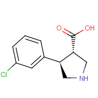 1047651-80-8 (3S,4R)-4-(3-CHLOROPHENYL)PYRROLIDINE-3-CARBOXYLIC ACID chemical structure