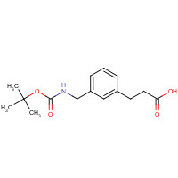 171663-00-6 3-(3-((TERT-BUTOXYCARBONYLAMINO)METHYL)PHENYL)PROPANOIC ACID chemical structure