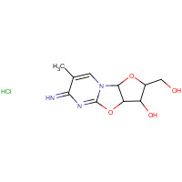 51391-96-9 6H-Furo[2',3':4,5]oxazolo[3,2]pyrimidine-2-methanol,2,3,3a,9a-tetrahydro-3-hydroxy-6-imino-7-methyl-,monohydrochloride,[2R-(2a,3b,3ab)]-(9Cl) chemical structure