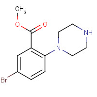 1131587-86-4 methyl 5-bromo-2-(piperazin-1-yl)benzoate chemical structure